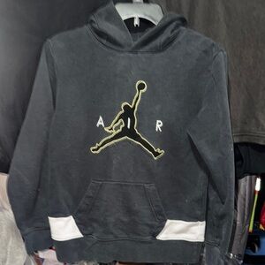 Nike Air Black Hoodie with Gold Logo